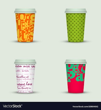 Coffee cup to go creative coffee cup template vector image