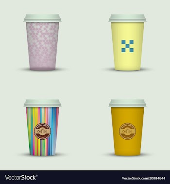 Coffee cup to go creative coffee cup template vector image