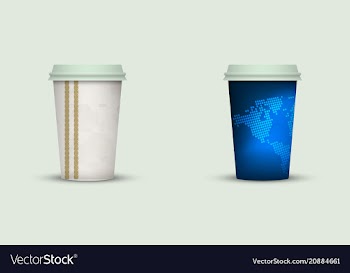 Coffee cup to go creative coffee cup template vector image