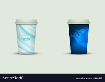 Coffee cup to go creative coffee cup template vector image
