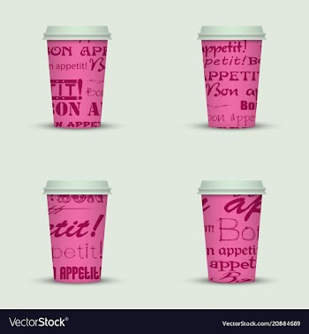 Coffee cup to go creative coffee cup template vector image