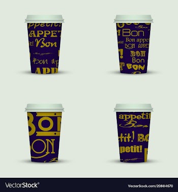 Coffee cup to go creative coffee cup template vector image
