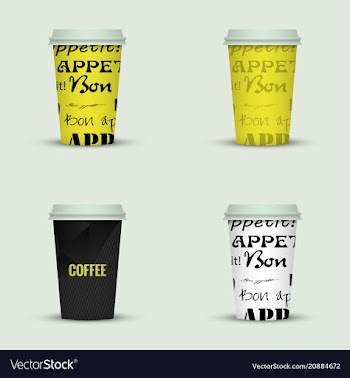 Coffee cup to go creative coffee cup template vector image