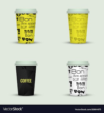 Coffee cup to go creative coffee cup template vector image