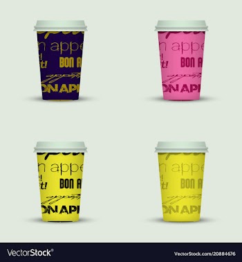 Coffee cup to go creative coffee cup template vector image