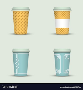 Coffee cup to go creative coffee cup template vector image