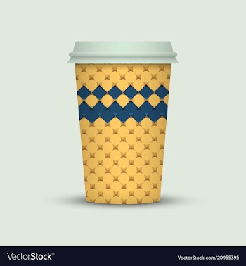 Coffee cup to go creative coffee cup template vector image