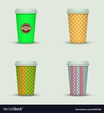 Coffee cup to go creative coffee cup template vector image