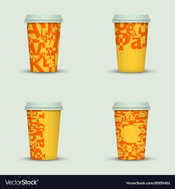 Coffee cup to go creative coffee cup template vector image