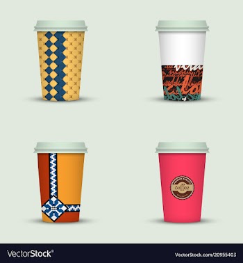 Coffee cup to go creative coffee cup template vector image