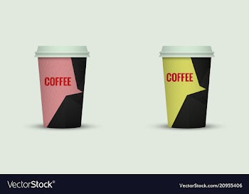 Coffee cup to go creative coffee cup template vector image