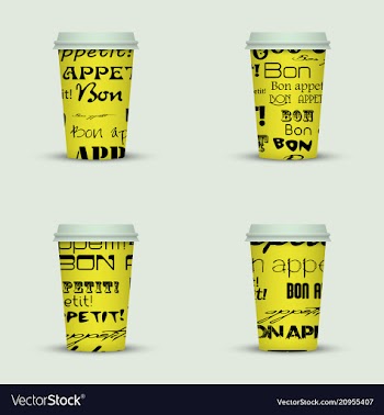 Coffee cup to go creative coffee cup template vector image