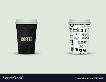 Coffee cup to go creative coffee cup template vector image