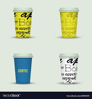 Coffee cup to go creative coffee cup template vector image