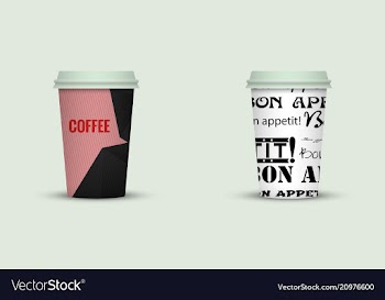 Coffee cup to go creative coffee cup template vector image