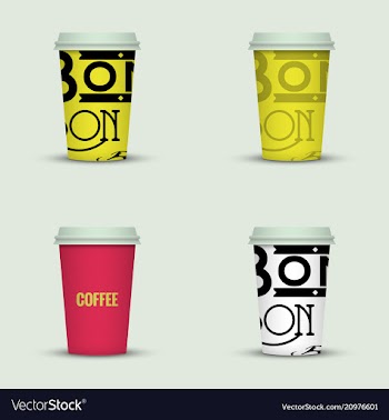 Coffee cup to go creative coffee cup template vector image