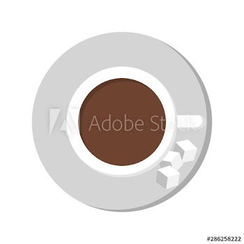 Coffee cup top view icon