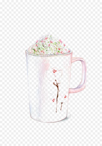 Coffee cup Watercolor painting Mug M Starbucks - anillo ornament 
