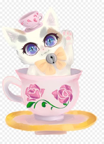 Coffee cup Whiskers Kitten Easter - kitten 