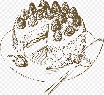 Coffee Cupcake Drawing Illustration - cake 