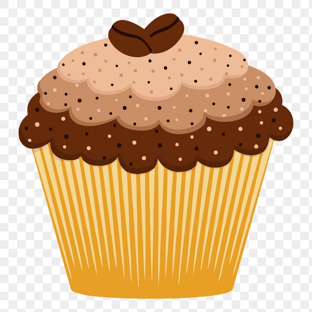 Coffee cupcake png sticker, cute | Free PNG - rawpixel