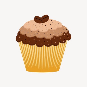 Coffee cupcake sticker, cute dessert | Free PSD - rawpixel
