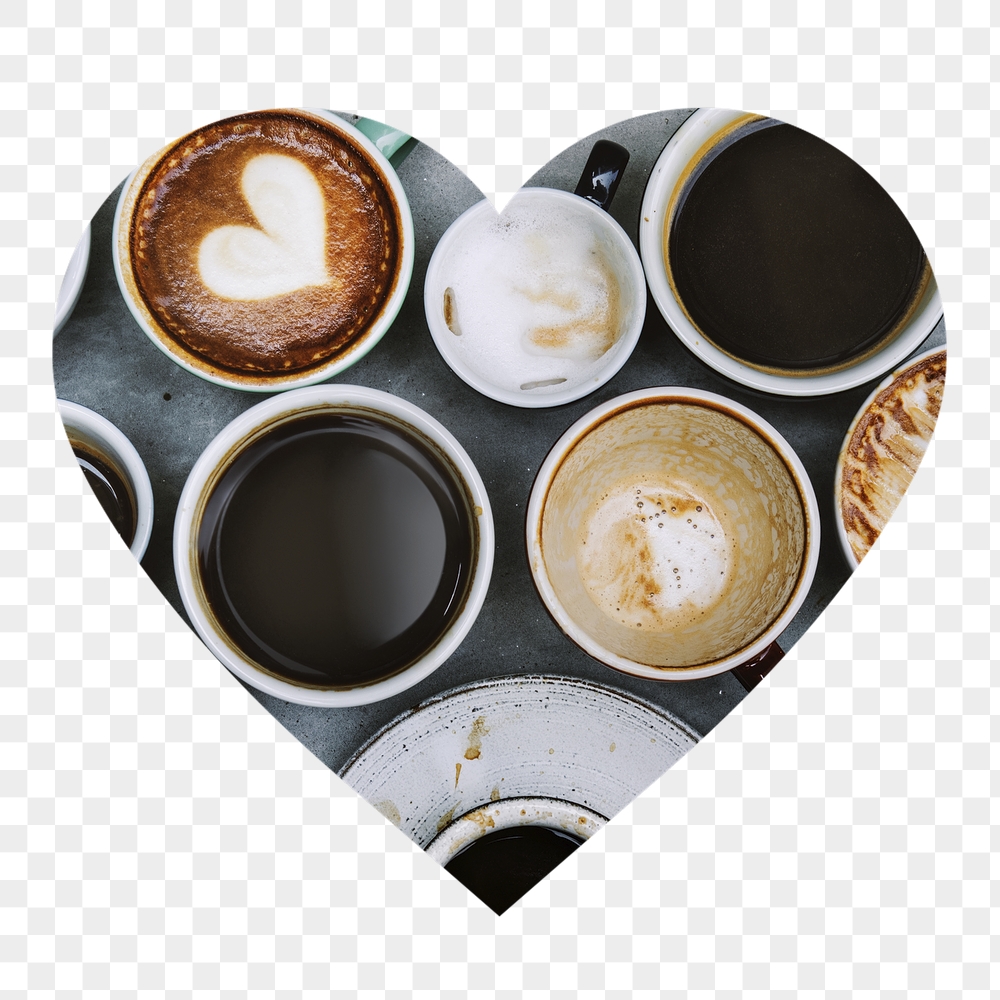 Coffee cups png badge sticker, | Free PNG - rawpixel