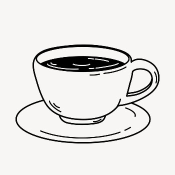 Coffee doodle clipart, cute black | Free PSD Illustration - rawpixel