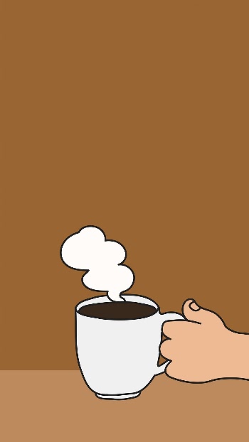Coffee doodle iPhone wallpaper, brown | Free PSD - rawpixel