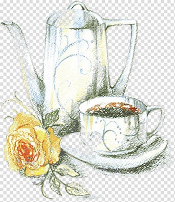 Coffee Drawing, tea watercolor transparent background PNG clipart