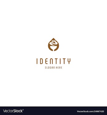 Coffee drop water creative business logo design vector image