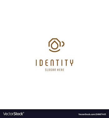 Coffee drop water creative business logo design vector image