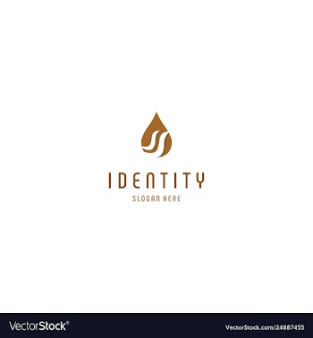 Coffee drop water creative business logo design vector image