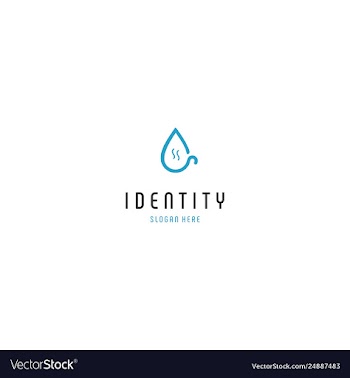 Coffee drop water creative business logo design vector image