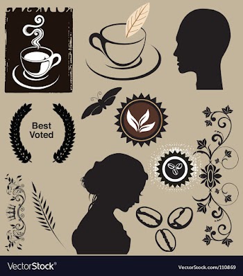 Coffee elements vector image