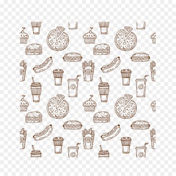 Coffee Fast food Hamburger Hot dog Pizza - Vector Burger Pizza 