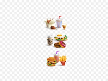 Coffee Fast food KFC Hamburger Cola - Vector dessert eggs 