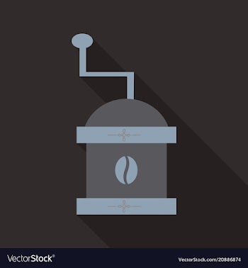 Coffee grinder isolated on background retro vector image