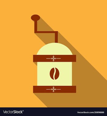 Coffee grinder isolated on background retro vector image