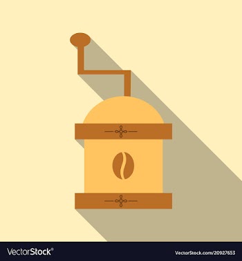 Coffee grinder isolated on background retro vector image