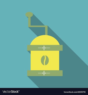 Coffee grinder isolated on background retro vector image