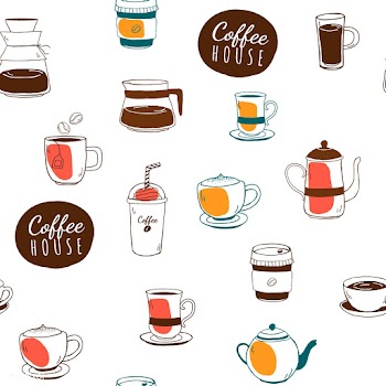 Coffee house and cafe patterned background ve.. | Free stock vector - 520712