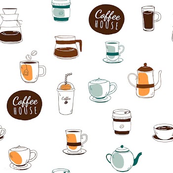 Coffee house and cafe patterned background ve.. | Free stock vector - 520732