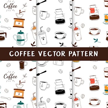 Coffee house and cafe seamless background vec.. | Free stock vector - 520784