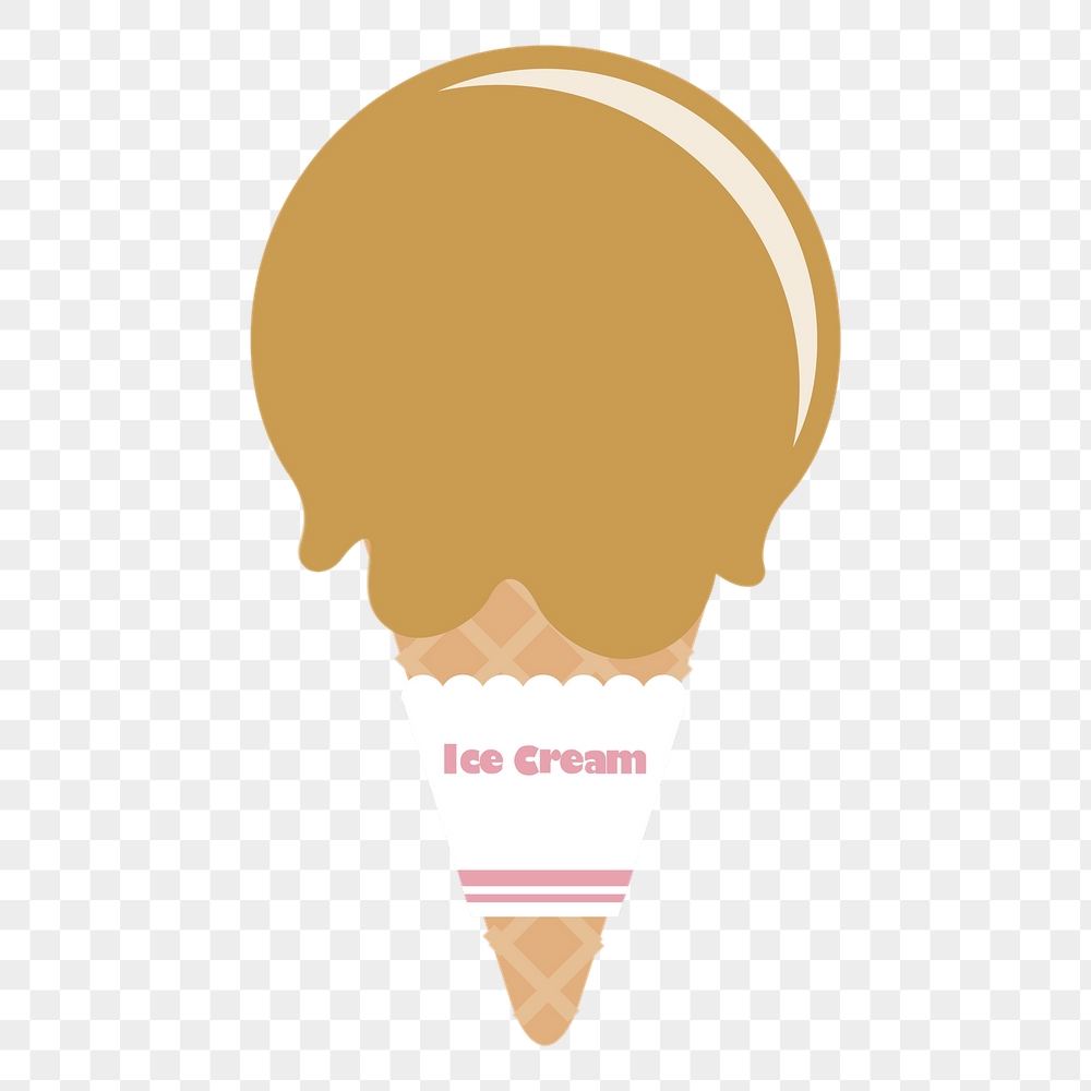 Coffee ice-cream png cone sticker, | Free PNG - rawpixel