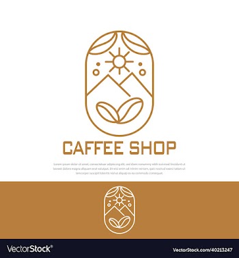 coffee logo with classic lines luxury design