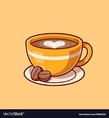 coffee love foam with beans cartoon icon