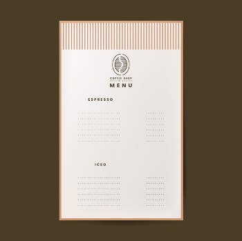 Coffee menu template isolated vector