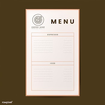 Coffee menu template isolated vector | Free stock vector - 518981