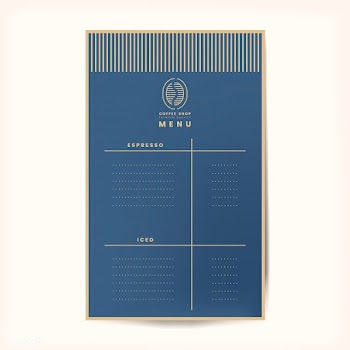 Coffee menu template isolated vector | Free stock vector - 519011
